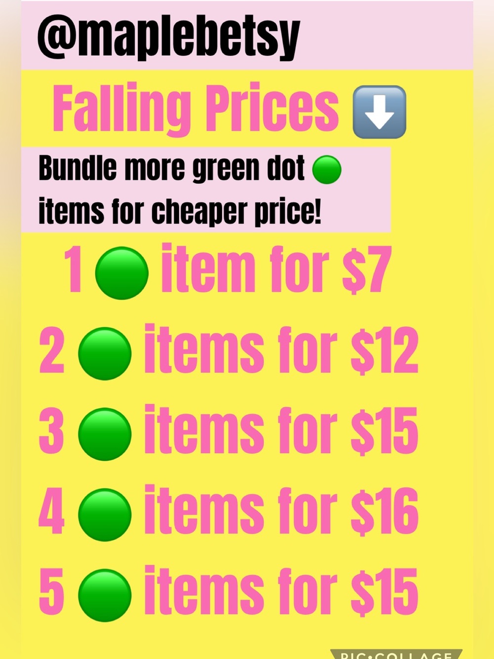 🟢 check out the green dot specials!